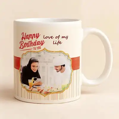 Romantic Birthday Personalized Mug - Love of My Life