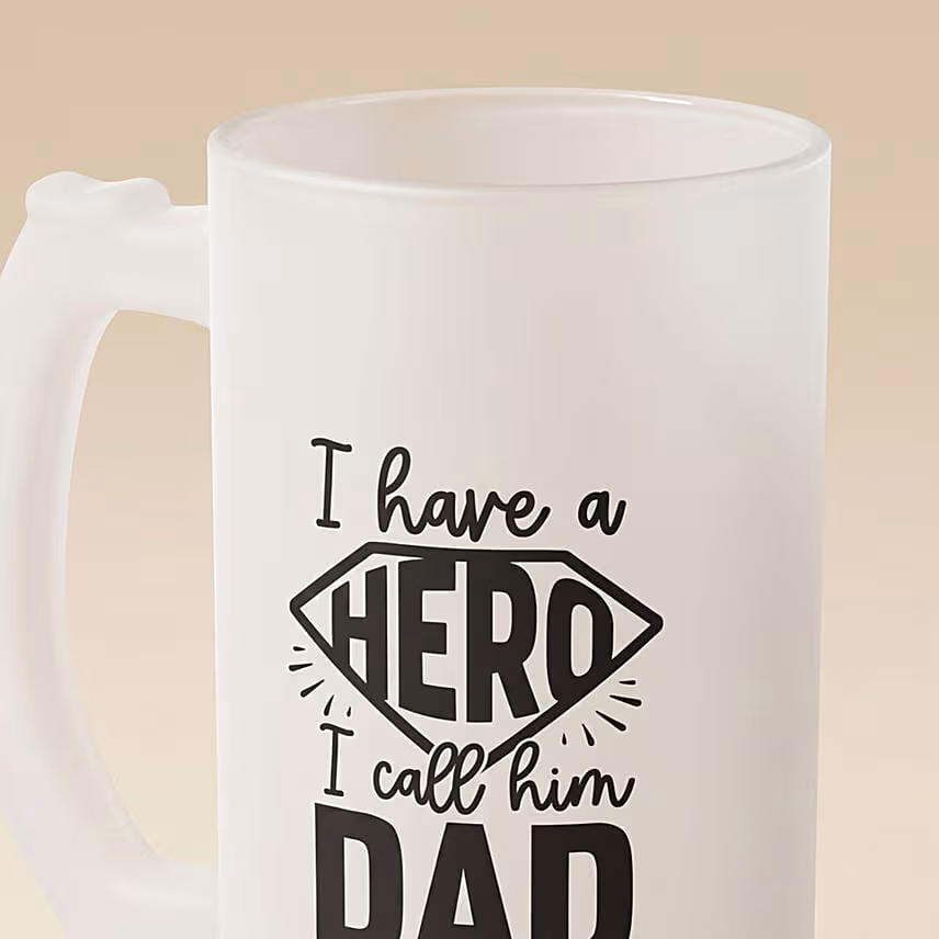 Frosted Beer Mug for Hero Dad - Father's Day Gift