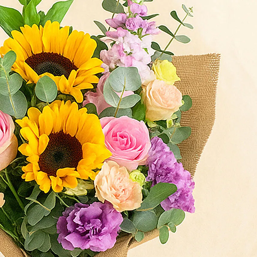 Joyous Mixed Flowers Bouquet