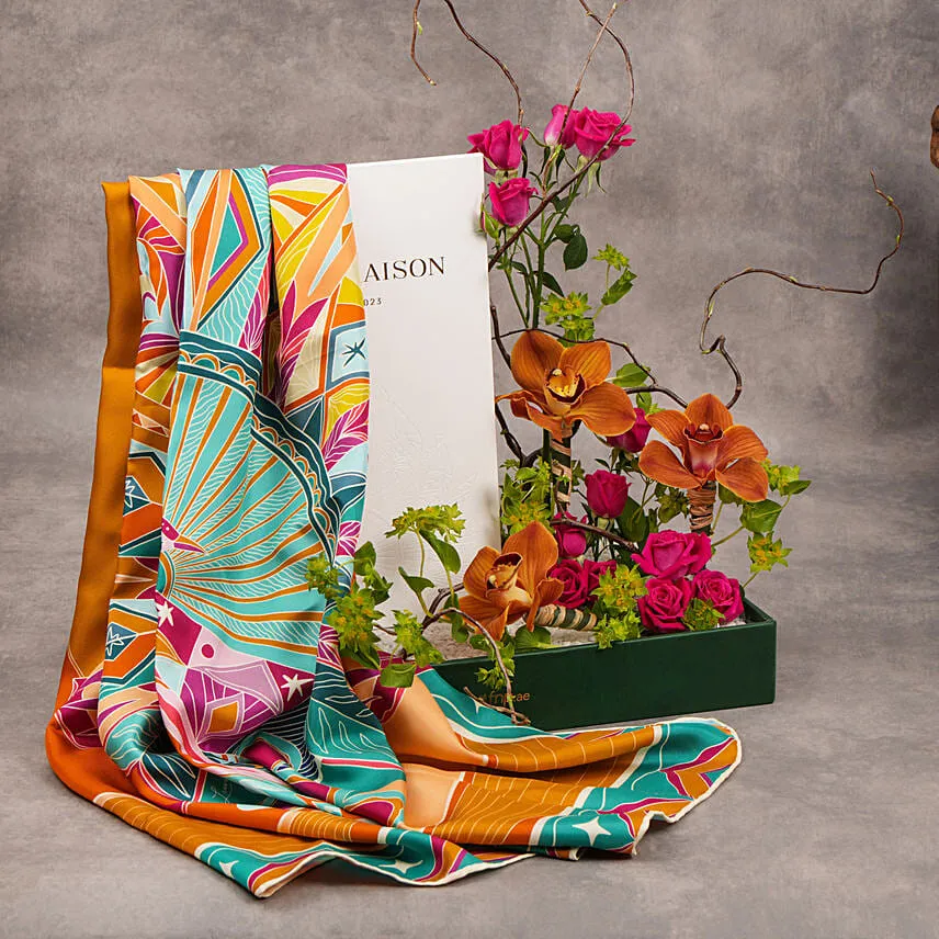 Life Hayeti Scarf By Lumena Maison With Flowers