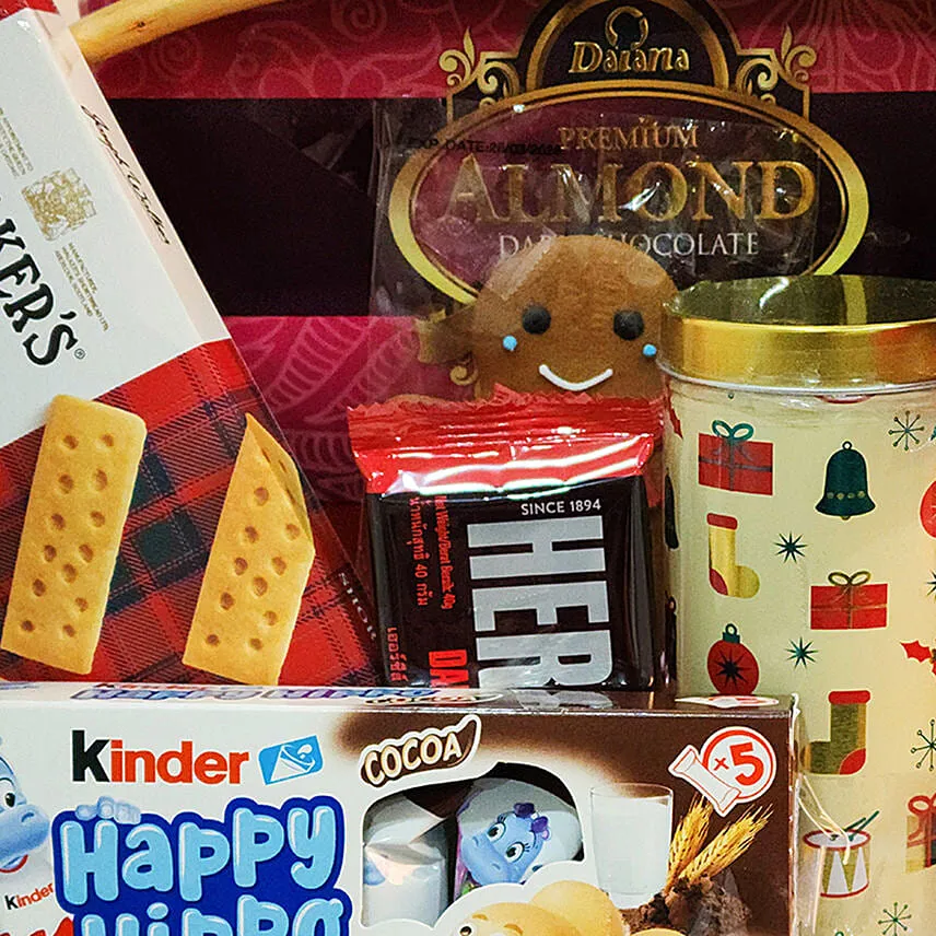 Festive Chocolate & Wine Christmas Basket