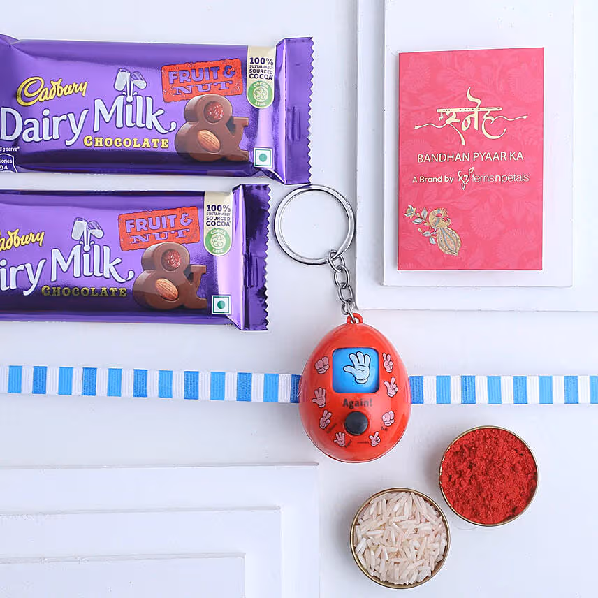 Sneh Games Push Button Rakhi N Fruit N Nut Bars