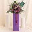 Blissful Mixed Flowers Purple Cardboard Stand
