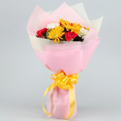 Gerberas Carnations Bouquet