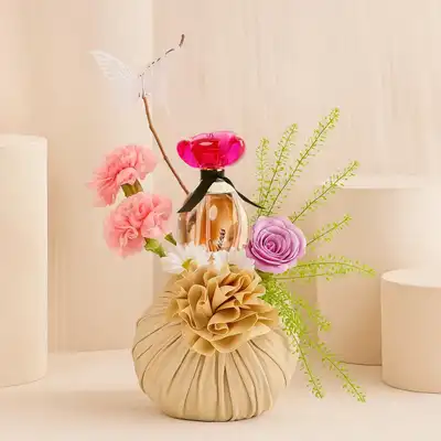 Guess Girl EDP Perfume For Women in Elegant Pink Rose Bowl