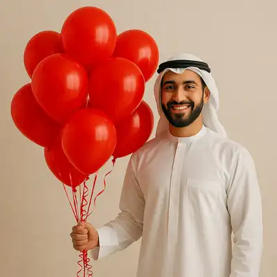 Vibrant Red Helium Balloons - Perfect for Celebrations