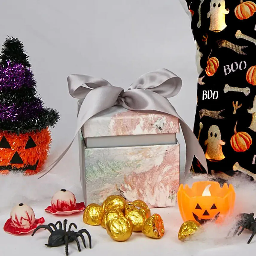 LED Ghost Cushion with Chocolates