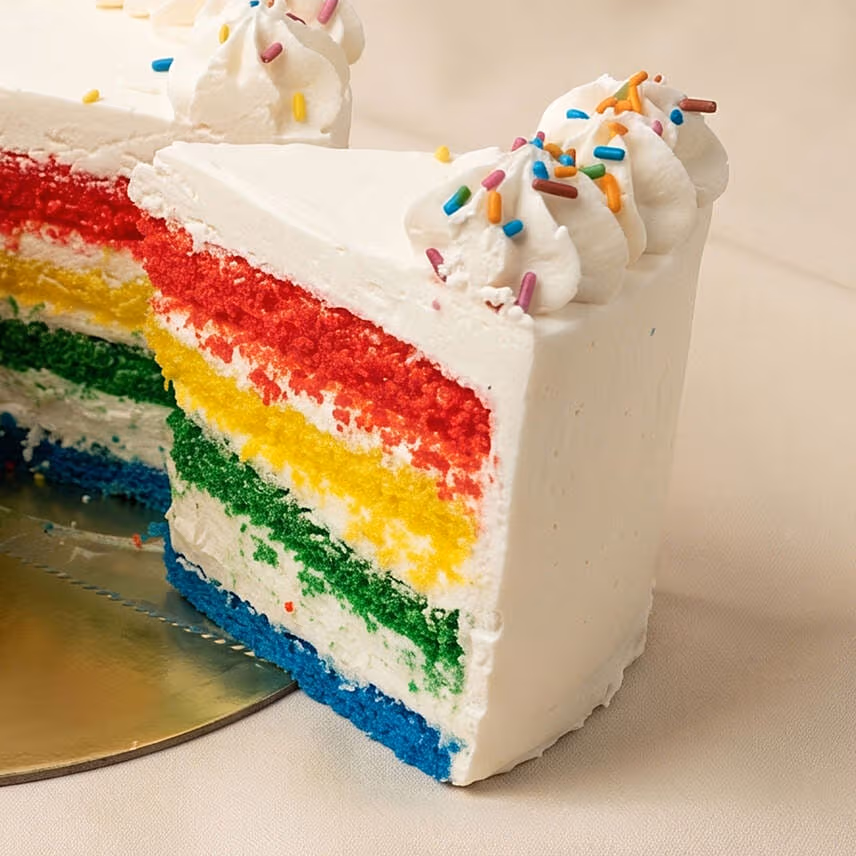Eggless Rainbow Sponge Vanilla Cake 750g