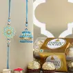 Meenakari Lumba Rakhi With Ferrero 16 Pcs