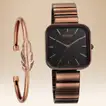 Titan Women's Purple Stackables Quartz Analog Watch with Black Square Dial and Two-Toned Stainless Steel Bracelet