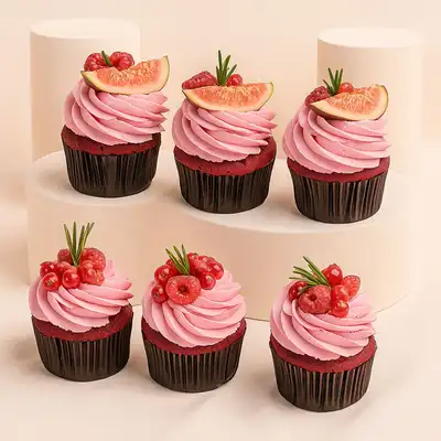 Fruity Red Velvet Cupcake