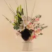Premium Pink Roses & Lily Vase Arrangement