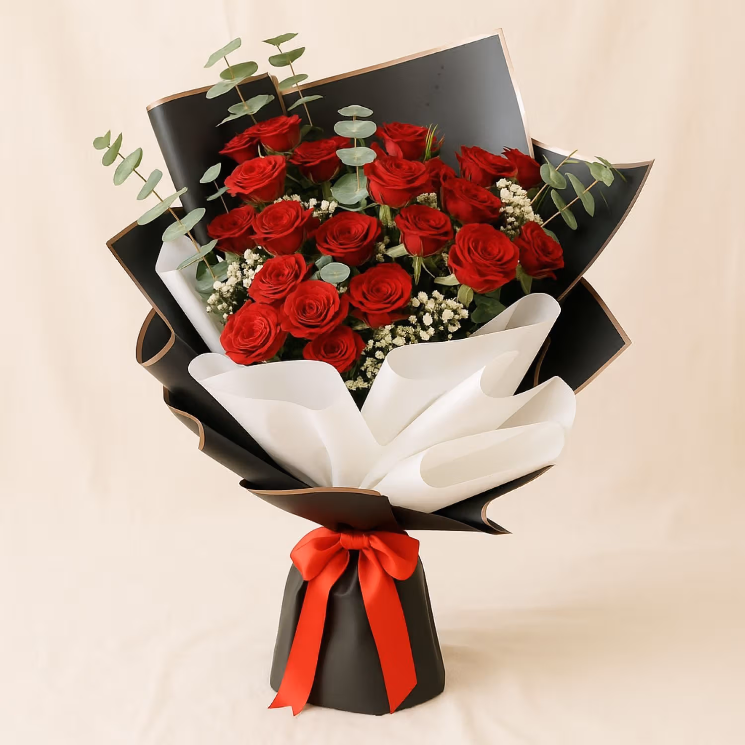 Red Crystal Baby Rose Bouquet