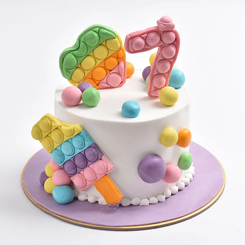 Pop It Puzzle Cake