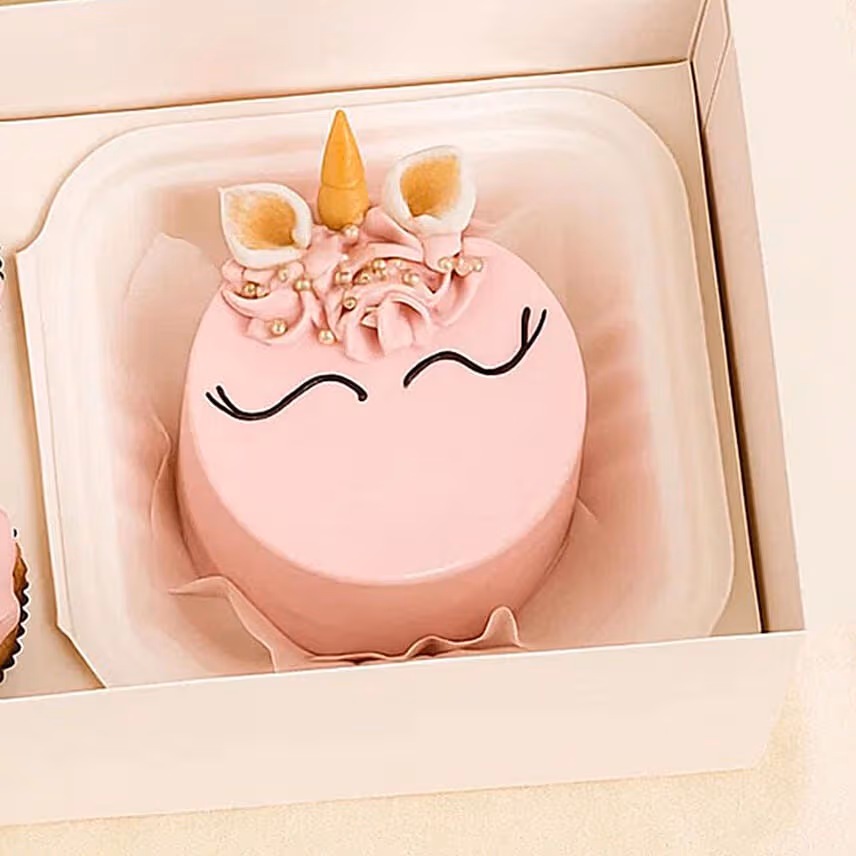 Unicorn Bento Cake and Cupcake Set
