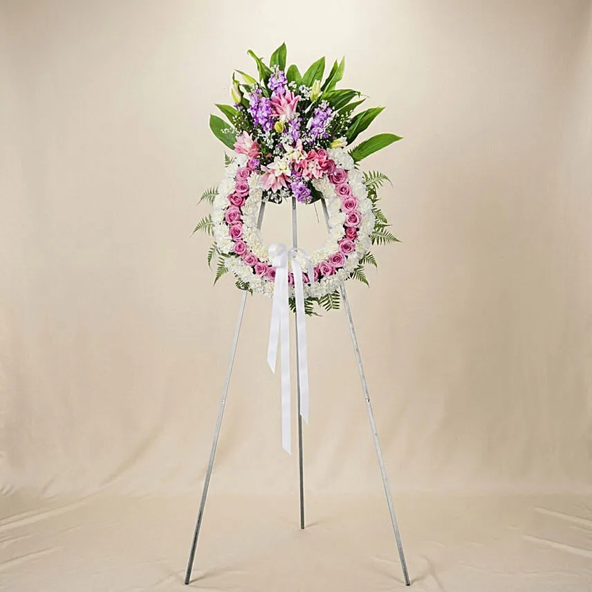 Condolences Flowers Wreath Stand