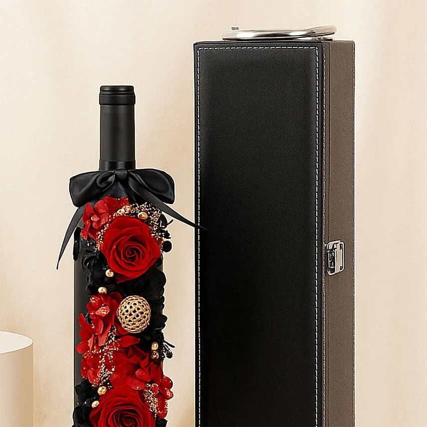 Preserved Roses Arrangement in a Bottle