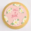 Girly Glee Congrats Cake - Chocolate Delight for Celebrating a Baby Girl