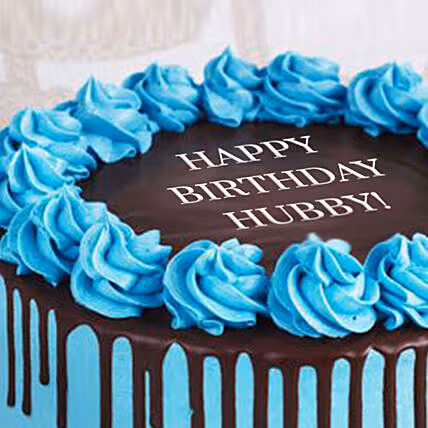Blue Velvet Chocolate Romance Cake for Husband's Birthday
