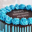 Blue Velvet Chocolate Romance Cake for Husband's Birthday