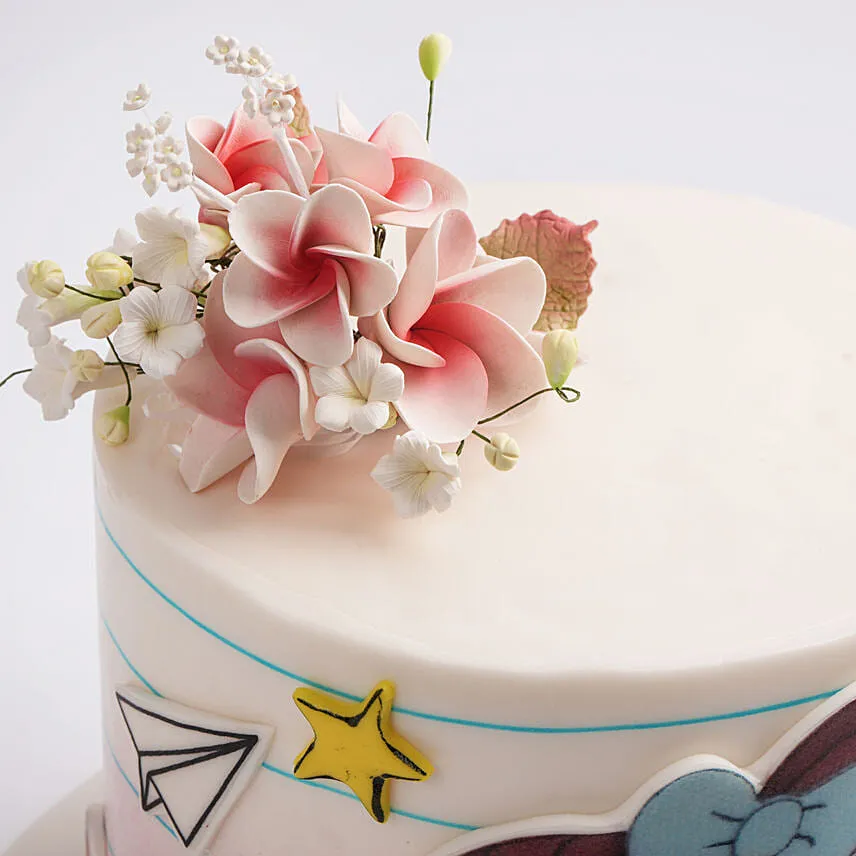 Luna the Little Dreamer Vanilla Cake