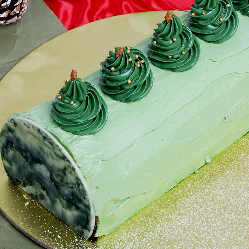 Christmas Chocolate Log Cake