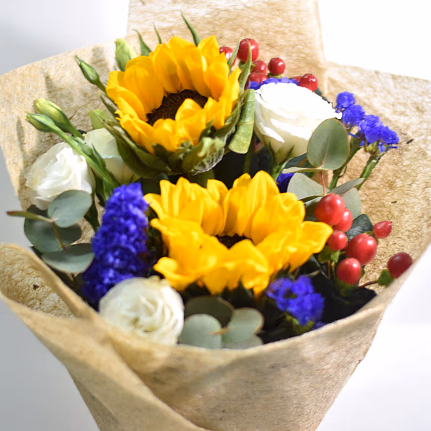Appealing Mixed Flowers Bouquet With Ferrero Rocher
