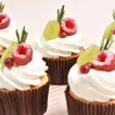Delicious Eggless Vanilla Chocolate Cupcakes - Box of 6 with Fresh Fruit Toppings