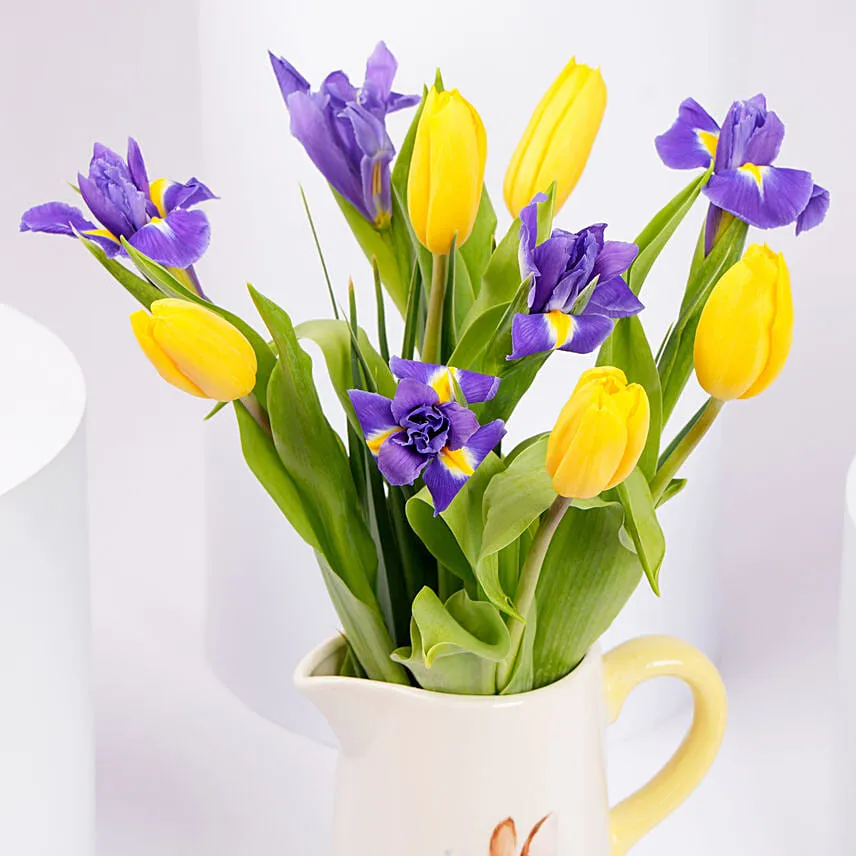 Tulip And Iris Delight Arrangement