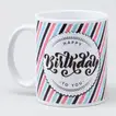 Charming Ceramic Birthday Mug with Colorful Design - Perfect Gift