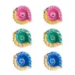 Set of 6 Multicolour Terracotta Diya with Decorative Packaging