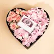Elegant Baby G Shock Resistant Watch for Women in Heart Shaped Flower Box