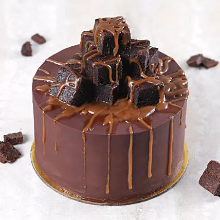 Decadent Brownie Caramel Cake - Perfect for Celebrations