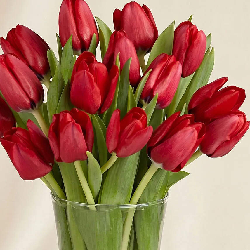 20 Red Tulip Arrangement