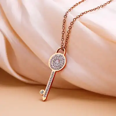 Signature Timeless Key Necklace - Elegance in Rose Gold