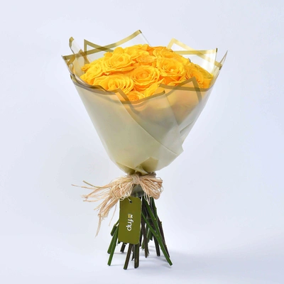Radiant Sunshine: Elegant Bouquet of 20 Roses - Bouquet