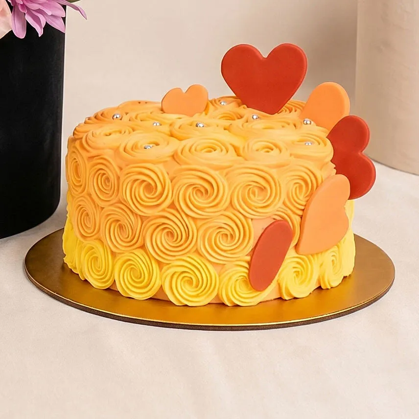 Elegant Floral Chocolate Cake and Flowers Bundle