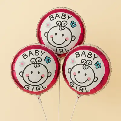 Baby Girl Helium Pink Balloons