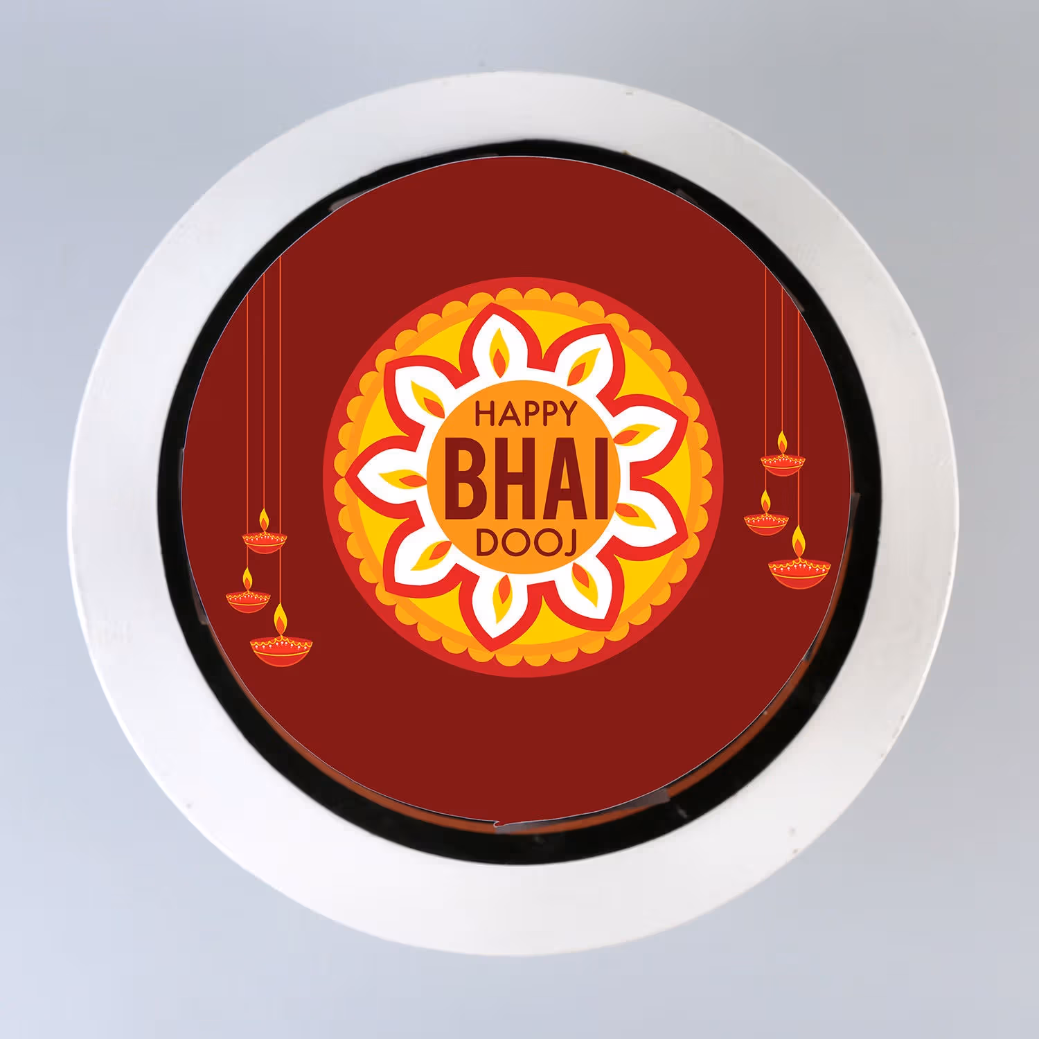 Delicious Bhai Dooj Chocolate Cream Cake - Half Kg