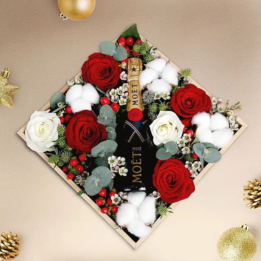 Moet and Christmas Flowers Bed