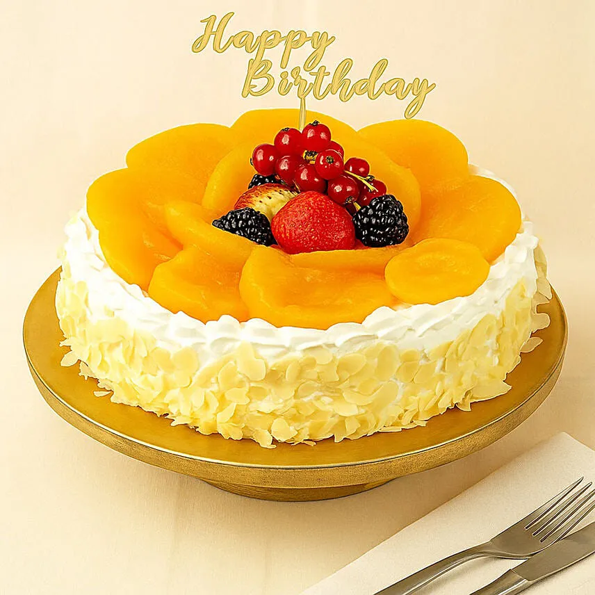 Happy Birthday Fruit Cake