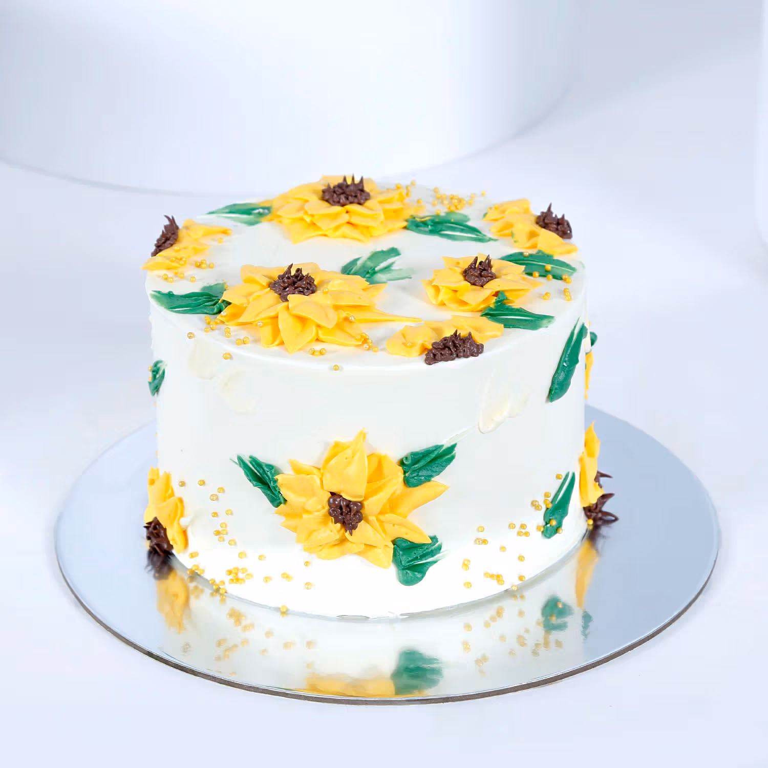 Delightful Sunflower Theme Chocolate Cake - Perfect for Celebrations