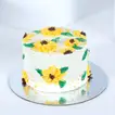 Delightful Sunflower Theme Chocolate Cake - Perfect for Celebrations