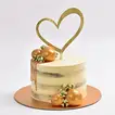 Infinite Love Chocolate Cake with Elegant Gold Accents