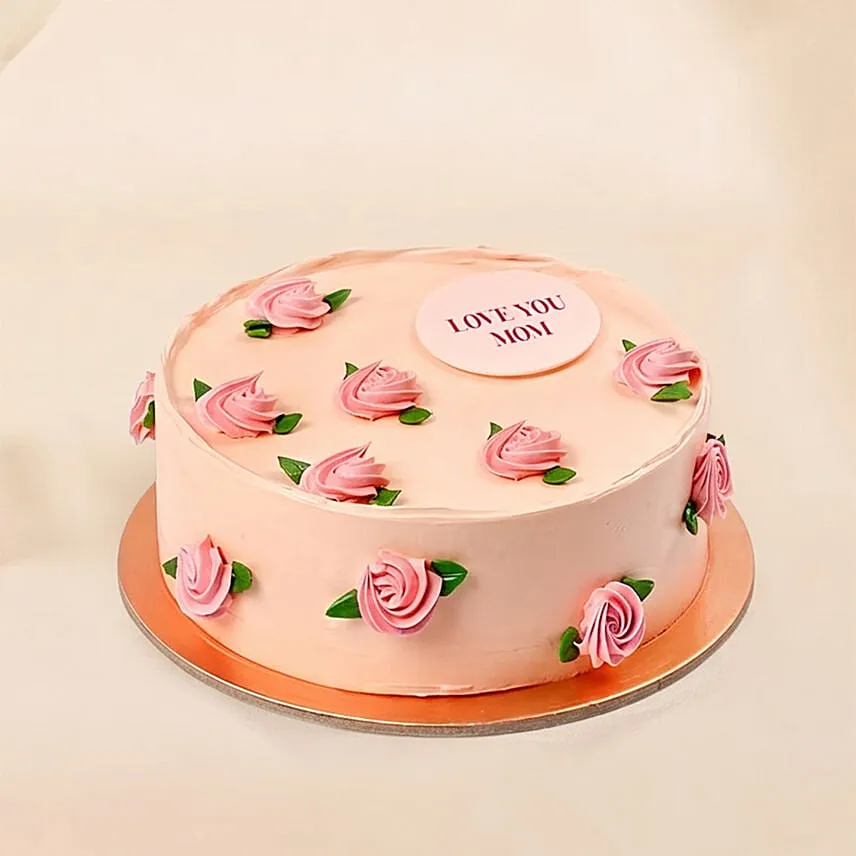 Elegant Dual Chrysanthemum Bouquet and Cake For Her