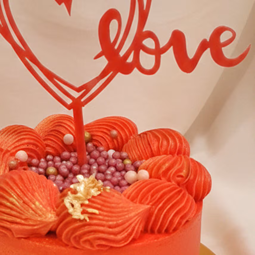Love Expression Valentine Chocolate Cake