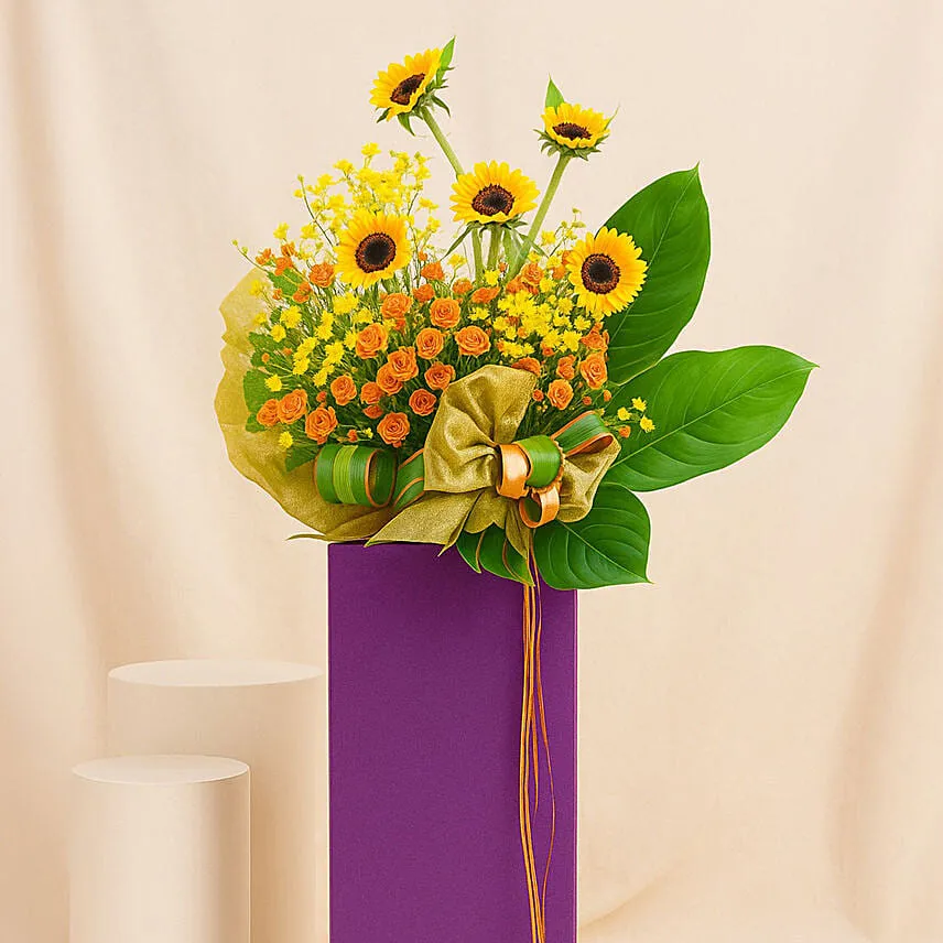 Vibrant Mixed Flowers Stand