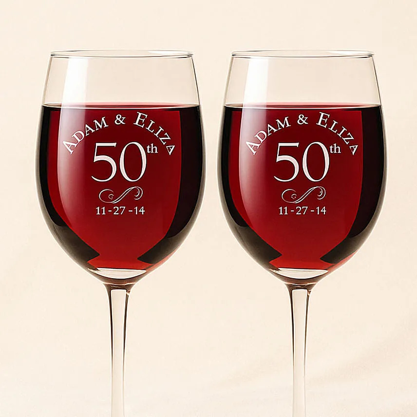 Special Engraved Glasses Set of Two