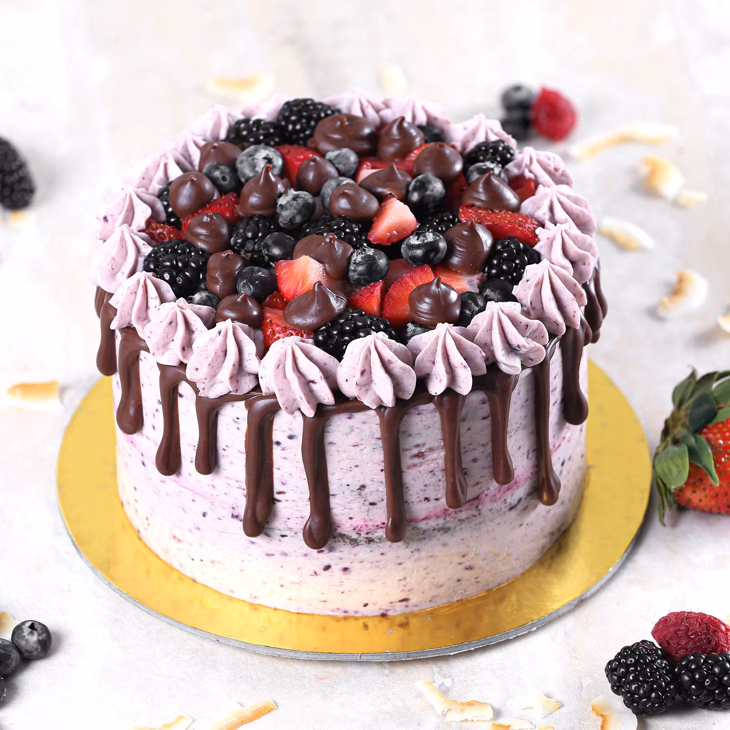Delicious Chocolate Berry Cake