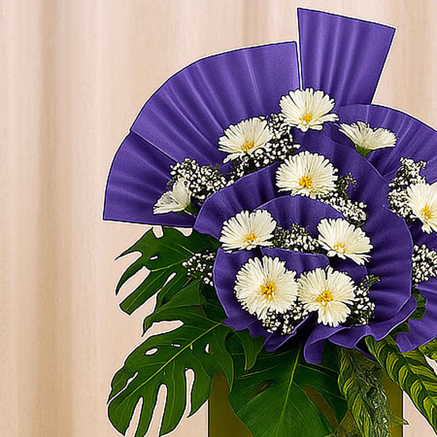 Rest In Heaven Condolence Mixed Flowers Green Stand